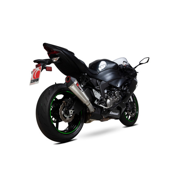 Scorpion Exhaust Kawasaki Ninja ZX-6R / Ninja ZX-636 2019 - 2020 Serket Taper Slip-on Brushed Stainless Steel Sleeve